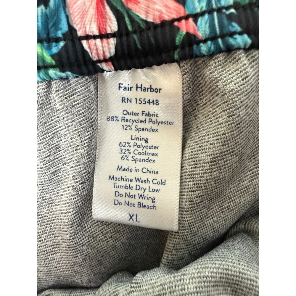 Fair‎ Harbor Swim trunks Shorts Men's XL Colorful Botanical Print AOP Lined EUC